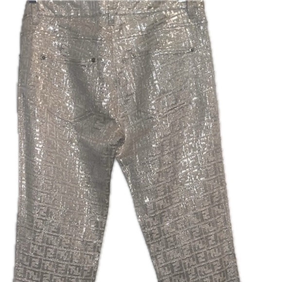 Metallic logo Fendi pants - Picture 7 of 11